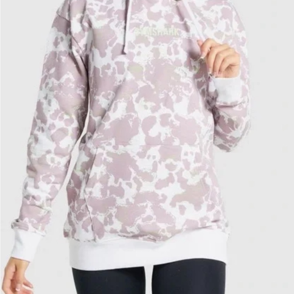 Gymshark Pink Long Sleeve Relaxed Polo Hoodie